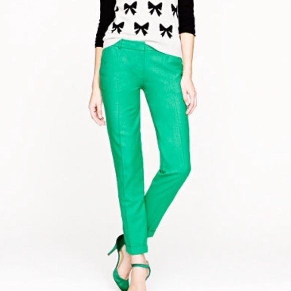 J. Crew Pants - J. Crew Wool Cafe Capri in Kelly Green